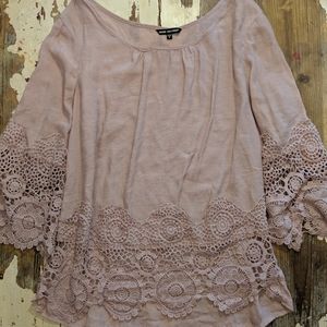 *Last Chance Blush lace Blouse unique spectrum 1x